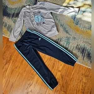 Little boys Adidas pants set